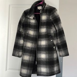 LOFT - plaid pea coat